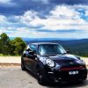 Black Mini Cooper paint by numbers