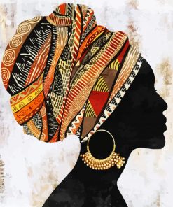 Black Tribal Woman paint by numbers