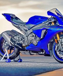 Blue Motorcycle paint by numbers