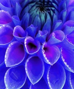 Blue Dahlia paint by numbers