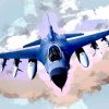 Blue Jet Fighter paint by numbers