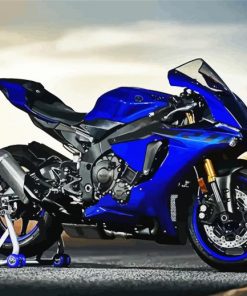 Blue Yamaha R1 paint by numbers