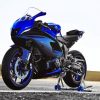 Blue Yamaha YZF R7 paint by numbers