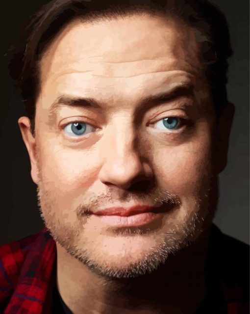 Blue Eyes Brendan Fraser paint by number