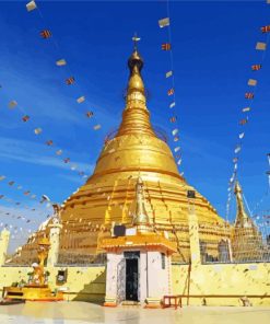 Botataung Kyaik Dae Ap Sandawo Pagoda Yangon paint by numbers