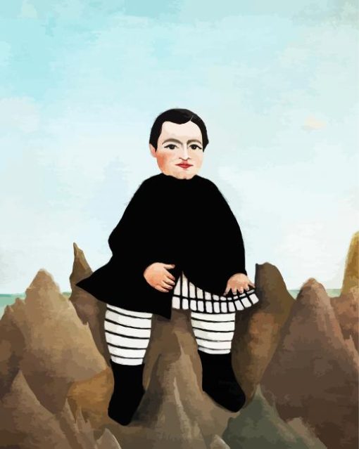 Boy On The Rocks Henri Rousseau paint by number