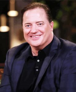 Brendan Fraser Smiling paint by number