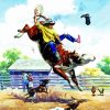 Bull Riding paint by numbers