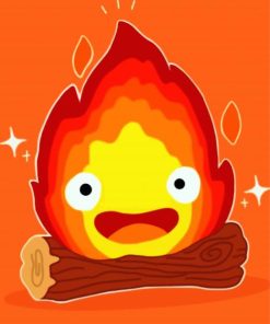 Calcifer Fire Demon paint by number