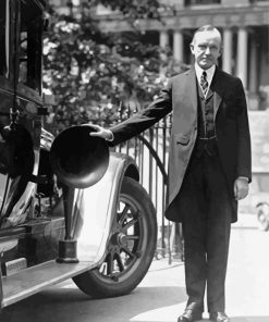 Calvin Coolidge In The White House paint by number