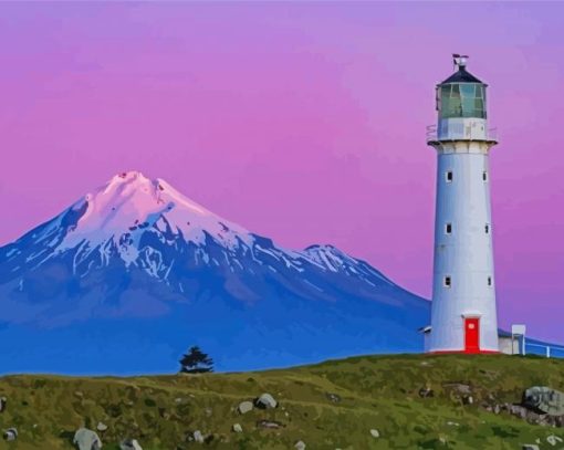 Cape Egmont Lighthouse paint by number