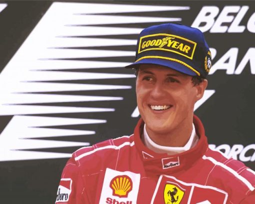 Car Driver Michael Schumacher paint by number