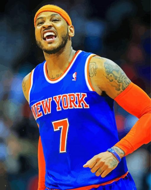 Carmelo Anthony paint by number