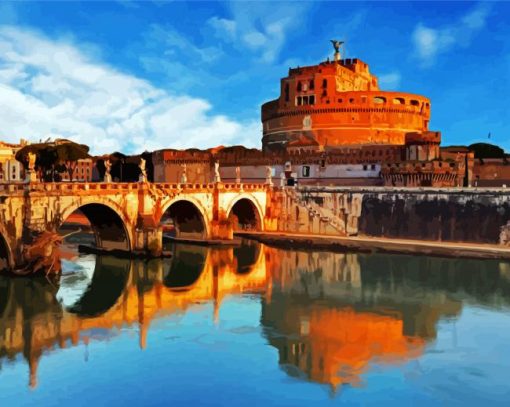 Castel Sant Angelo Vatican paint by number