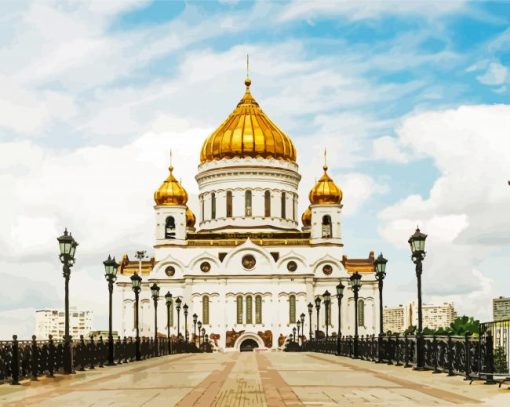 Cathedral Of Christ The Saviour Russsia paint by numbers