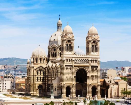 Cathedrale La Major France Marseille paint by numbers