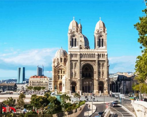 Cathedrale La Major France Marseille paint by numbers