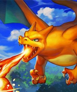 Charizard Pokemon paint by number