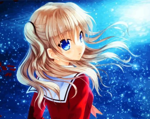 Charlotte Nao Tomori Anime Girl paint by numbers