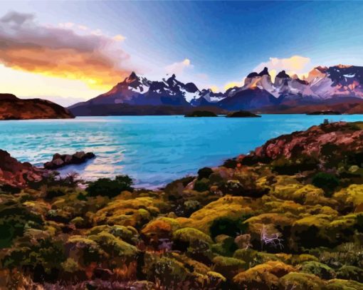 Chile Nature Landscape paint by numbers