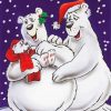 Christmas Polar Bears paint by number