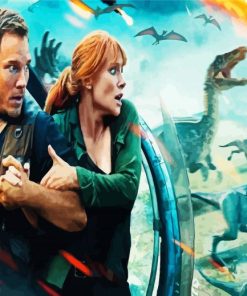 Claire And Owen Jurassic World paint by numbers