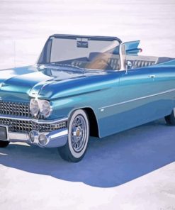 Classic Blue Cadilac paint by number