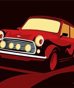 Classic Mini Cooper Car paint by numbers