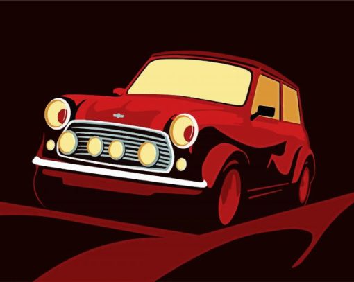 Classic Mini Cooper Car paint by numbers