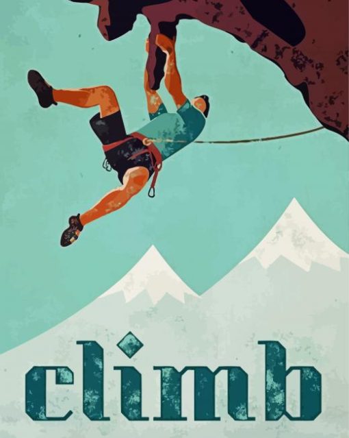 Climb Poster paint by number