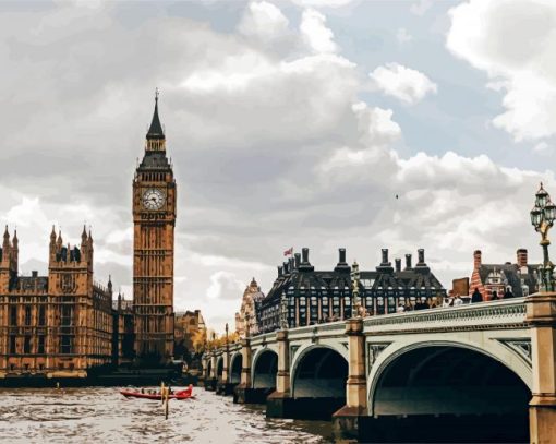 Clock Tower London paint by number