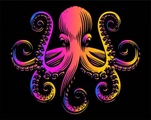 Colorful Octopus paint by number