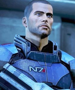 Commander Shepard Mass Effect Game paint by numbers