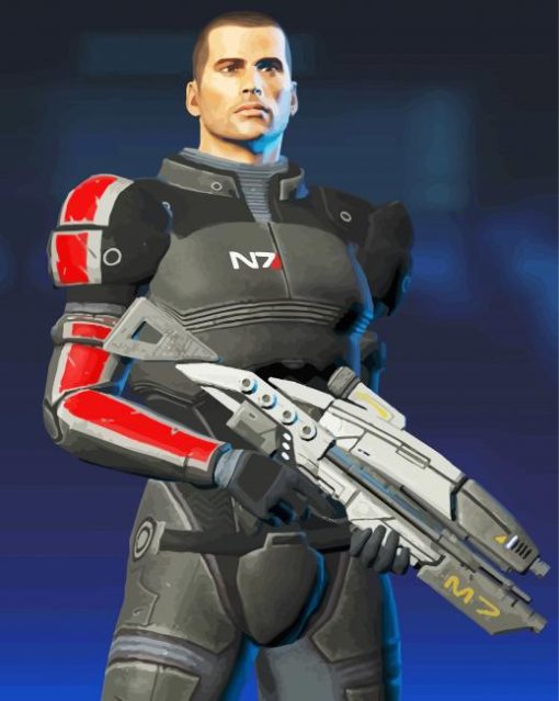 Commander Shepard Mass Effect Game paint by numbers