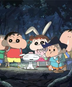 Crayon Shinchan Characters paint by numbers