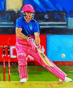 Cricket Match Art paint by numbers