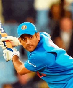 Cricketer Dhoni paint by number