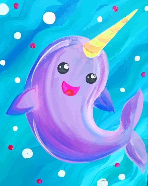 Cute Narwhal Art paint by number