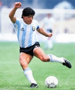 Diego Maradona Football Player paint by number