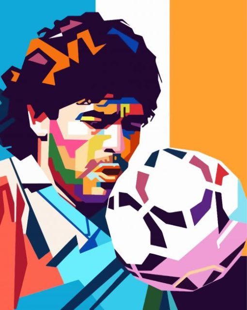 Diego Maradona Pop Art paint by number