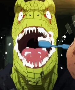 Dorohedoro Brushing His Teeth paint by numbers