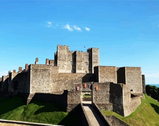 Dover Castle Building paint by number