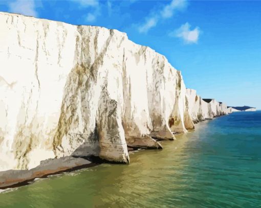 Dover Seven Sisters Cliffs paint by number