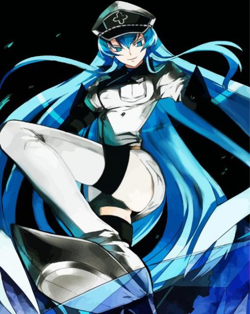 Esdeath Akame Ga Kill Anime paint by numbers