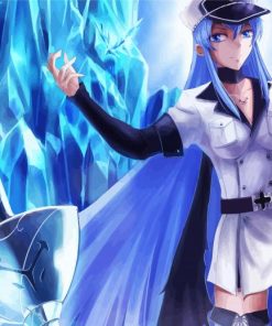 Esdeath Anime Girl paint by numbers