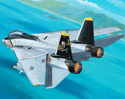 F 14 Tomcat Aircraft paint by numbers