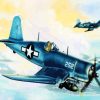 F4U Corsair Airplane paint by numbers