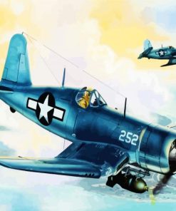 F4U Corsair Airplane paint by numbers