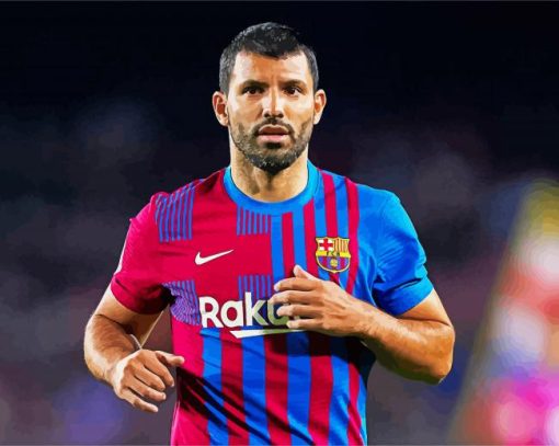 FCB Sergio Aguero paint by number