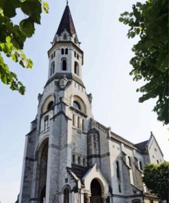 France Annecy Cathedral paint by number